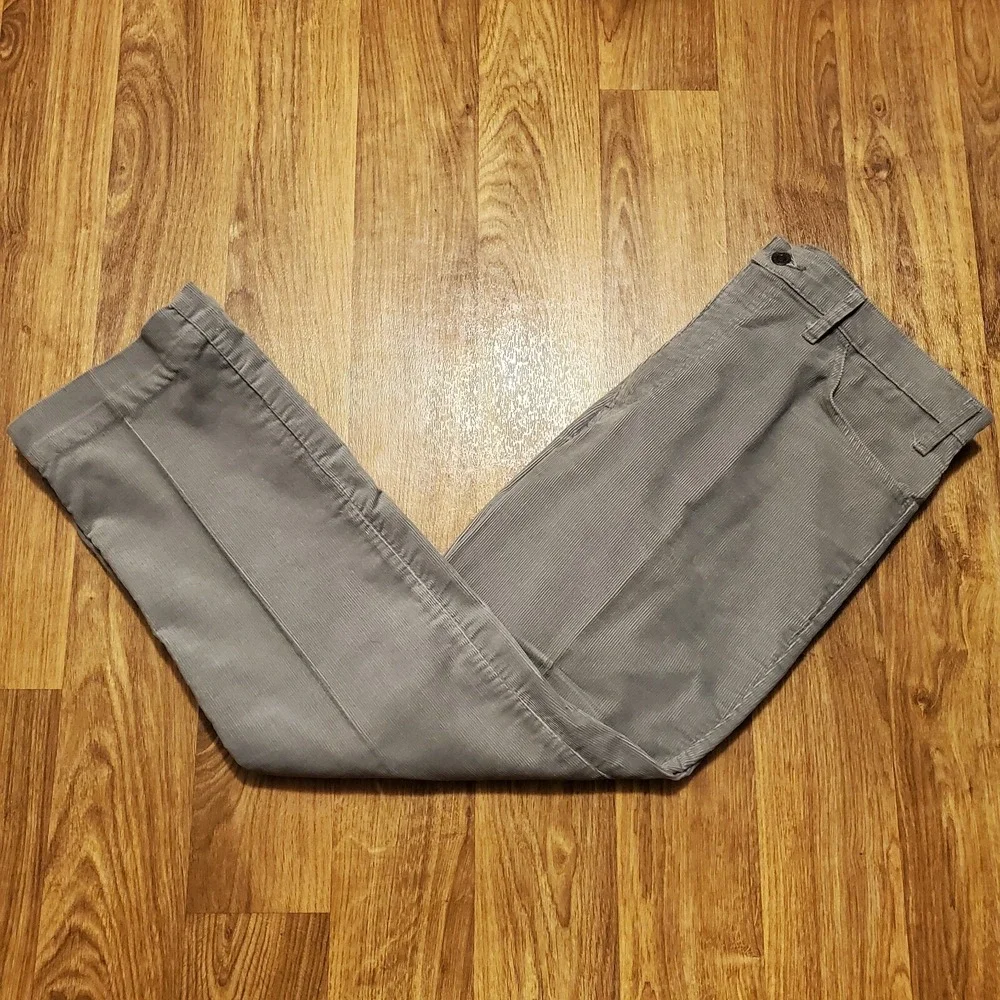 Vintage 80s Gap Pioneer Pants Mens 38x30 Gray Corduroy Western Made in USA